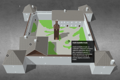 Obr. 5 Pohľad na areál hradu z juhu Autor: Bc. Ján Petráš, 2023