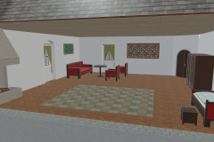 Obr. 6 Detail historickej rekonštrukcie izby Autor: Bc. Ján Petráš, 2023