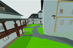 Hrad Hronsek -Detail dreveného zábradlia ; Autor: Bc. Tomáš Šuvada Softvér: SketchUp 2017